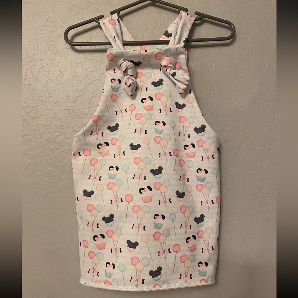 Mama’s tiny threads Mickey and Minnie birthday knotted dress 12/18 months